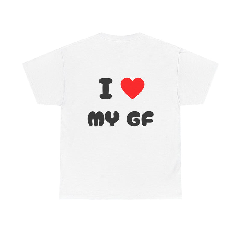 I  My GF T-Shirt — Cute Romantic Tee with Heart Chest Logo